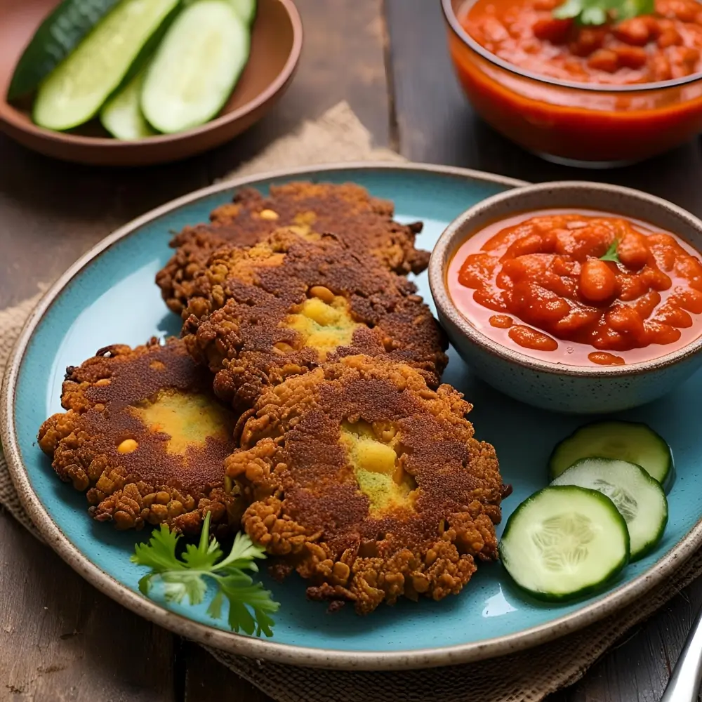 Recipe 1 - Polish-Style Bean Kotlet With Spicy Tomato Sauce
