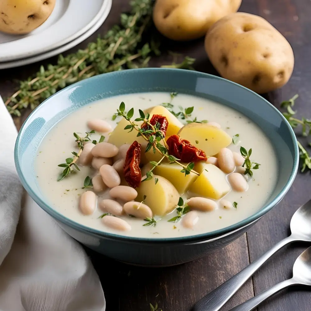 Vegan Potato Soup With White Beans