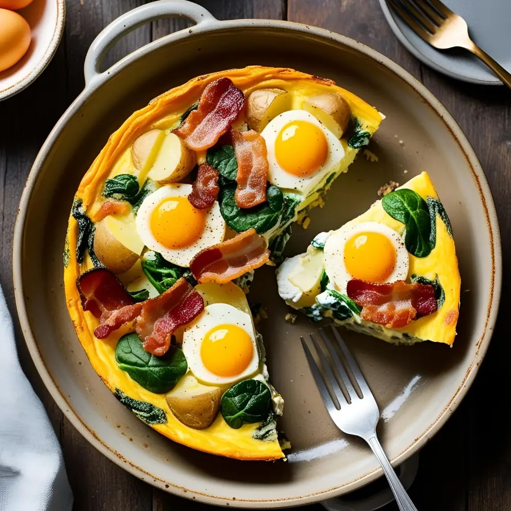 Recipe 8 - Dairy-Free Egg Casserole With Bacon, Potato, And Spinach