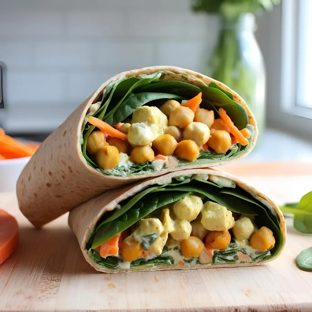 Curried Chickpea Salad Wrap