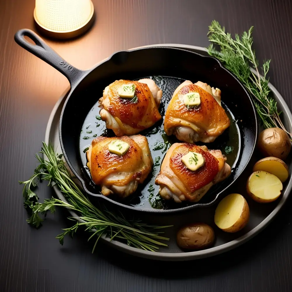 Savoury Garlic Butter Chicken Thighs