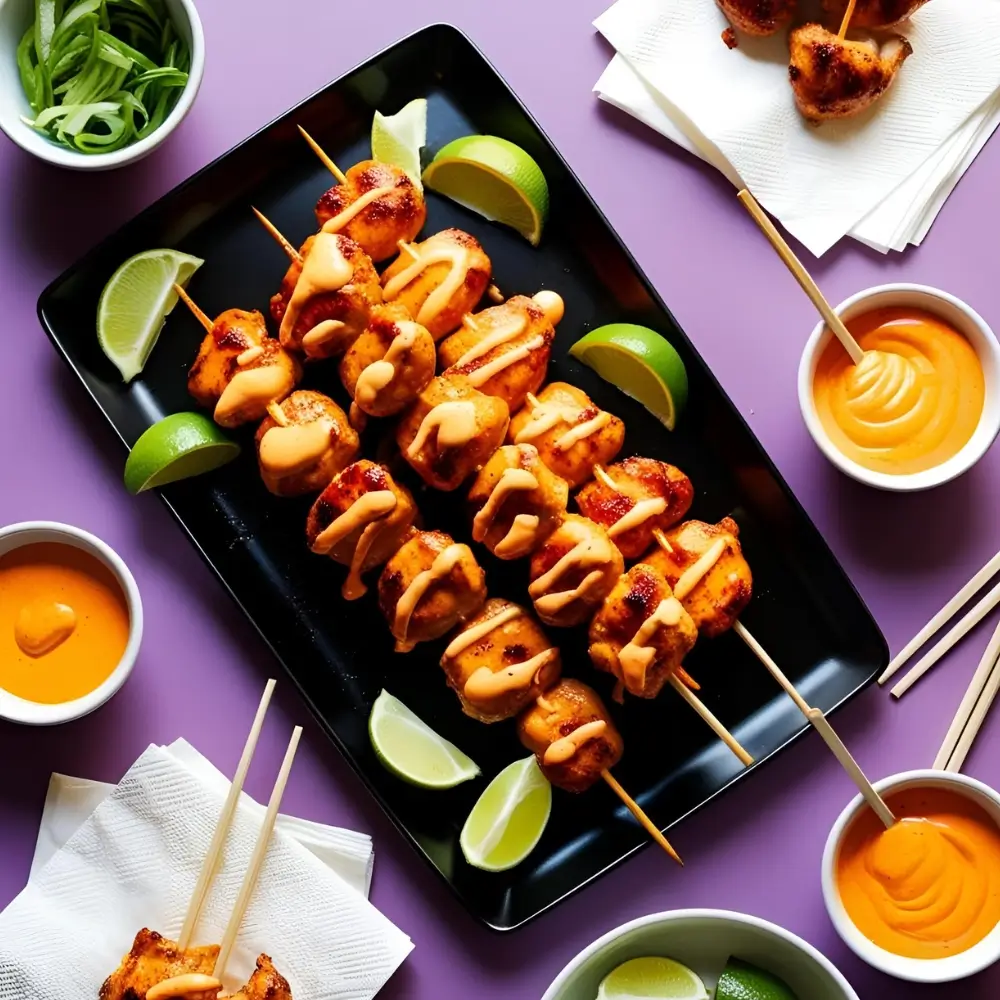 Bang Bang Chicken Skewers