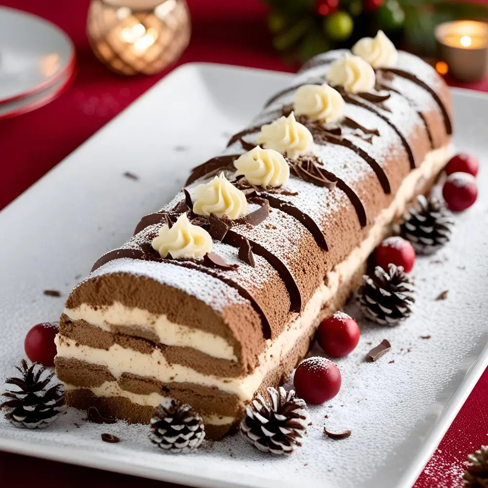 Irresistible Tiramisu Yule Log