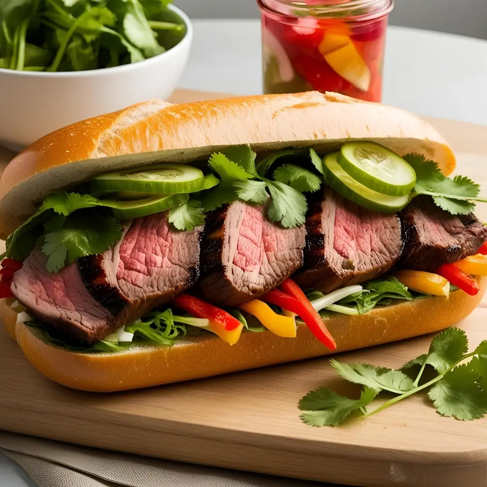 Grilled Ribeye Banh Mi Sandwich
