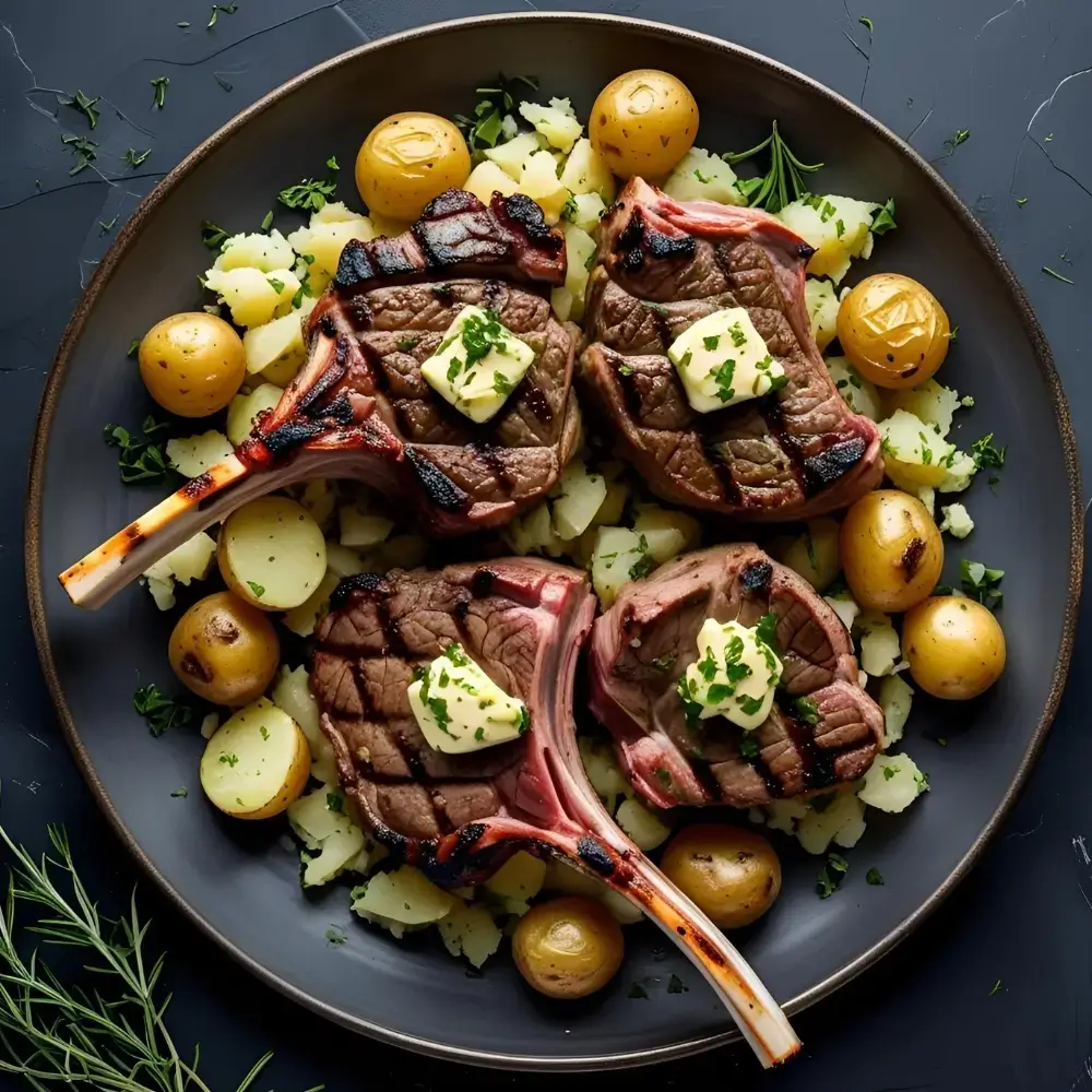 Grilled Lamb & Potato Crush