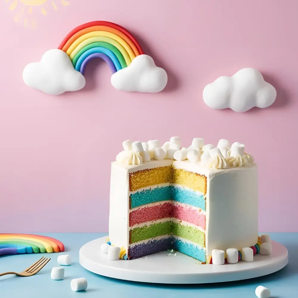 Rainbow Cloud Cake