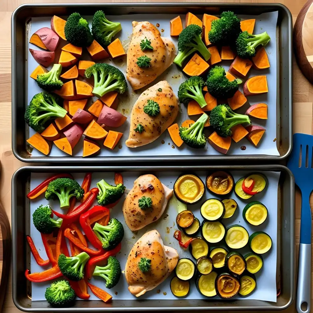 One-Pan Chicken And Veggie Meal Prep 2 Ways