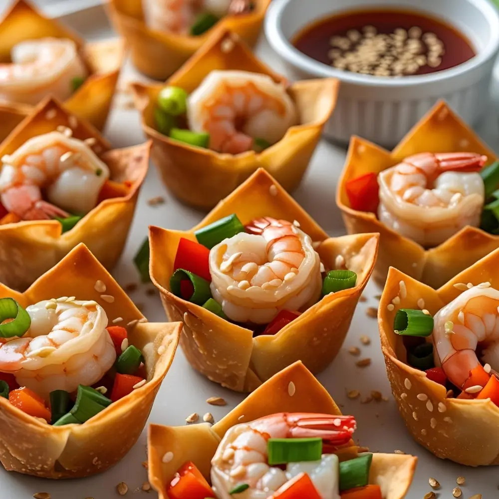 Shrimp Wonton Cups