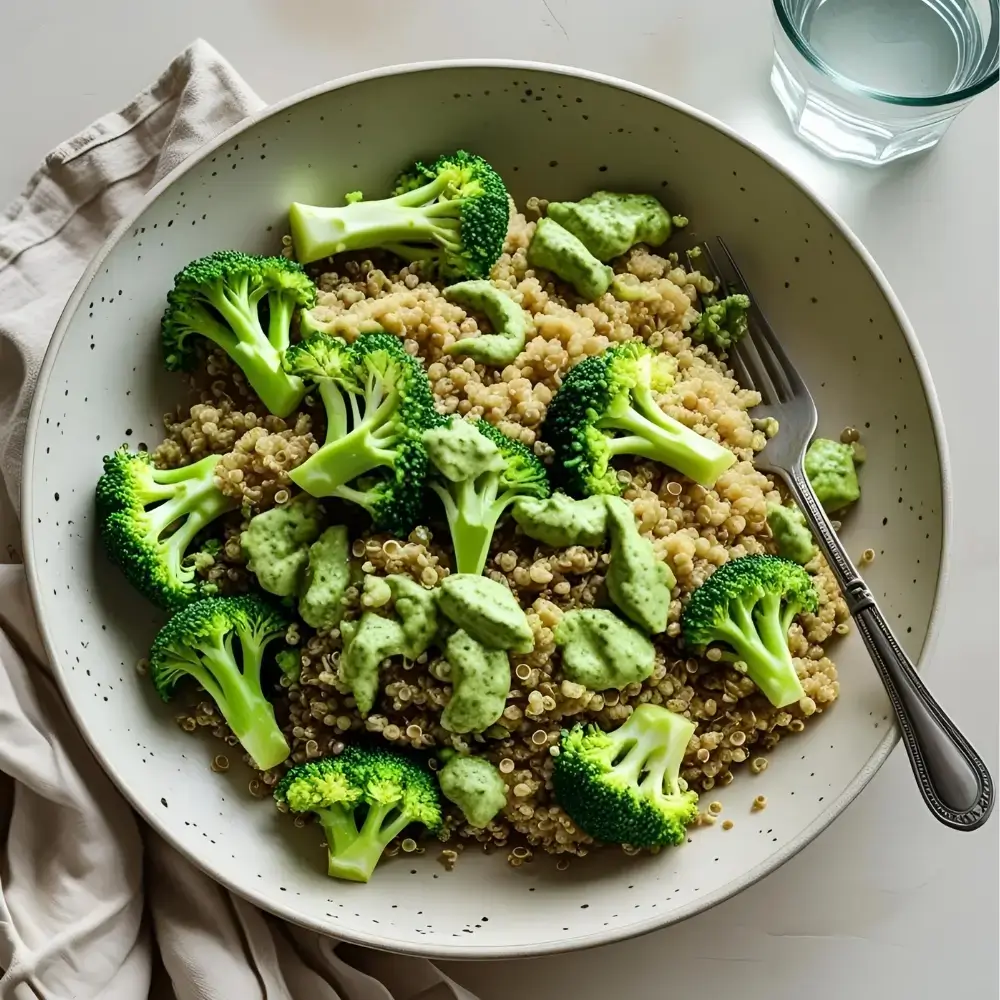 Broccoli Pesto Quinoa Salad