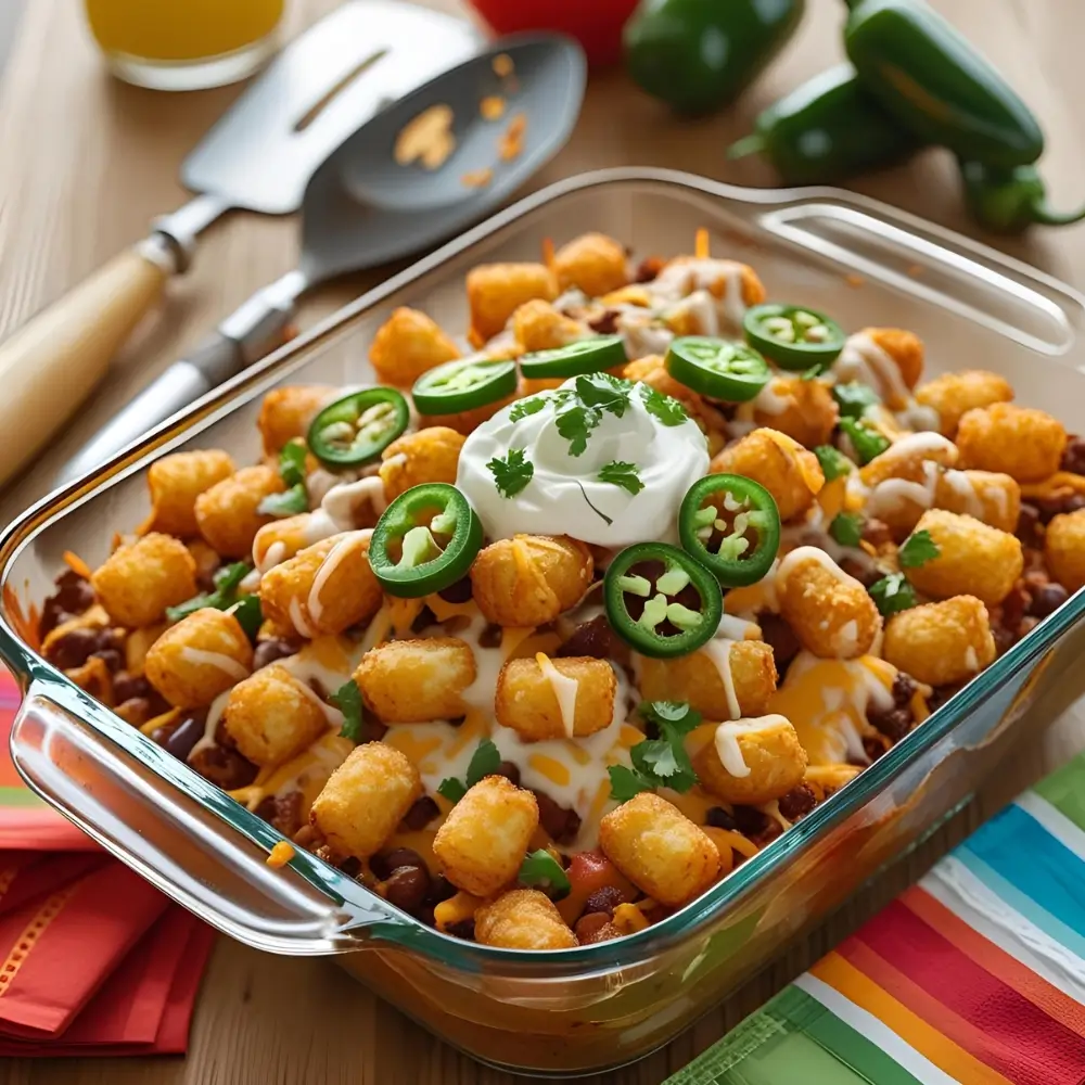Taco Tater Tot Casserole