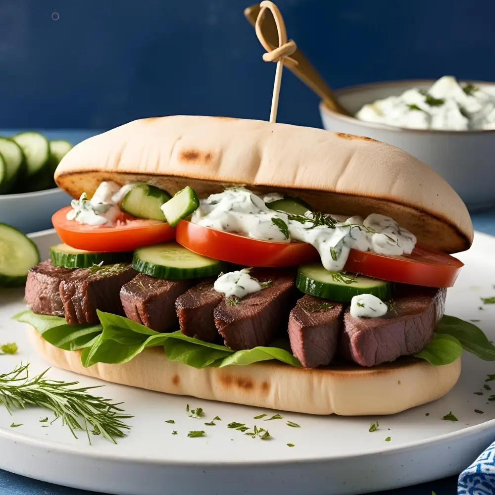 Pan-Seared Strip Sandwich With Greek Seasoning