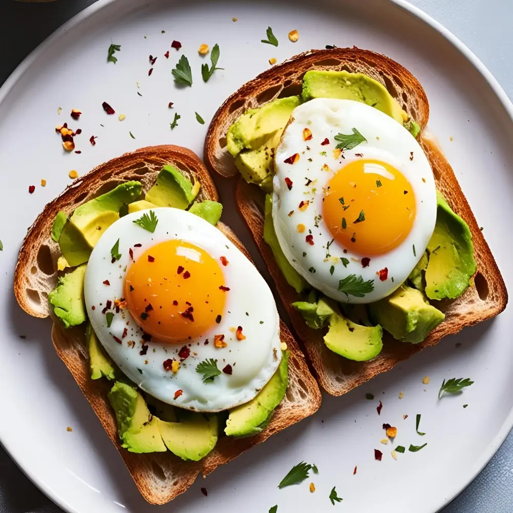 Avocado Toast With Sunny Eggs