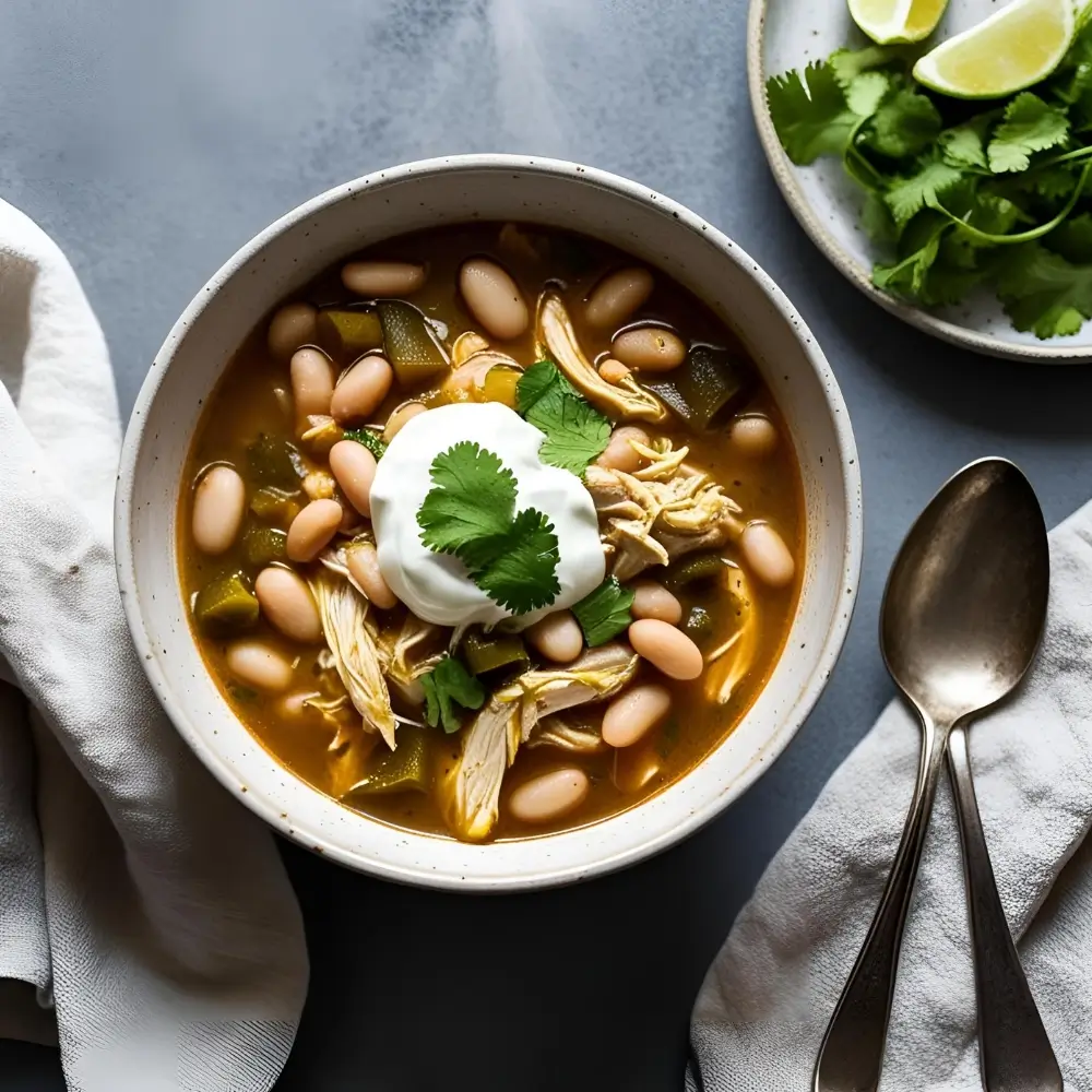 Slow Cooker White Chicken Chilli