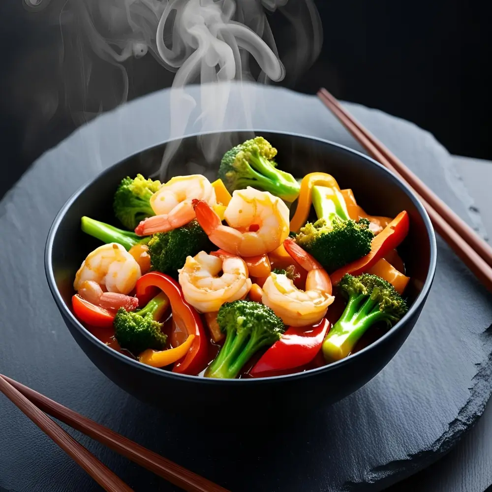 Garlic Broccoli Shrimp Stir Fry
