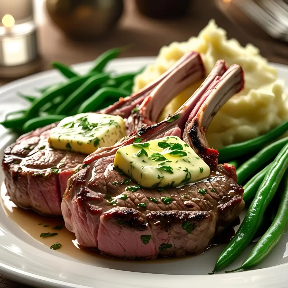 Lamb Steaks With Herb Butter