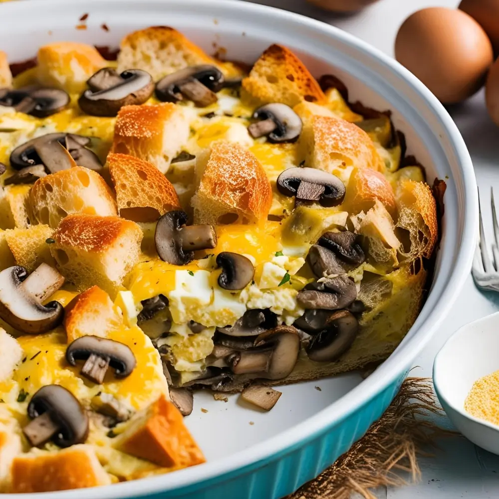 Breakfast Strata With Mushrooms