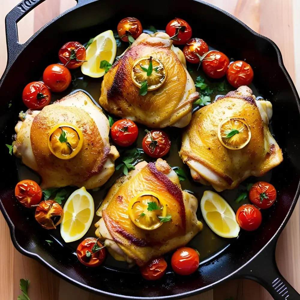 Lemon And Garlic Chicken With Cherry Tomatoes