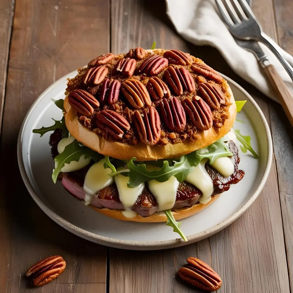 Pecan Encrusted Ribeye Sandwich With Gorgonzola Butter