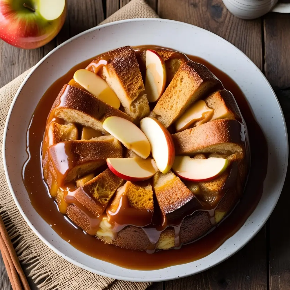 Sweet Bread Pudding With Apples