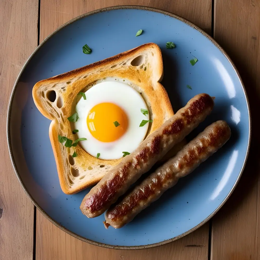 Egg-In-A-Hole With Sausage