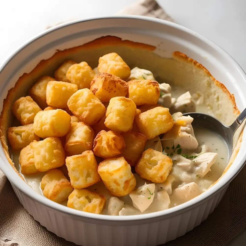 Chicken Pot Pie With Tater Tot Topping