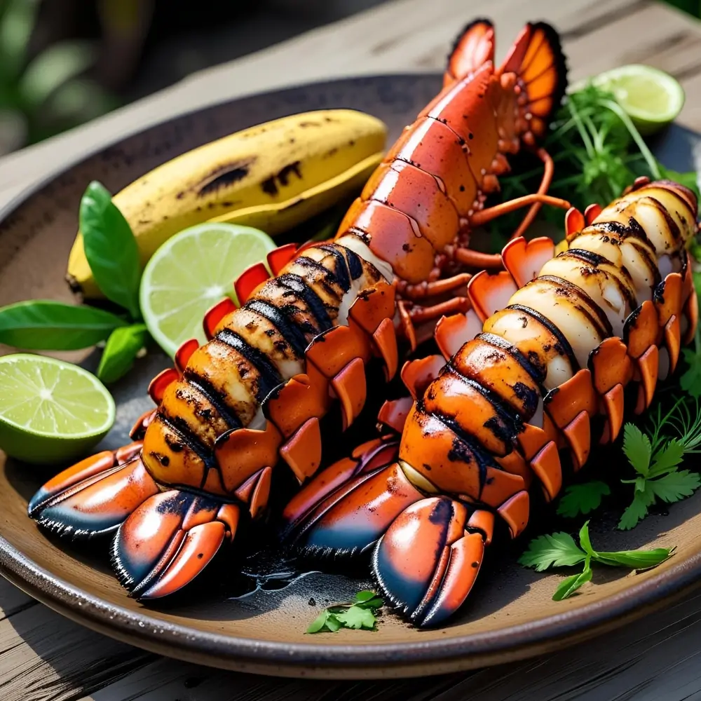 Grilled Lobster Caribbean Style