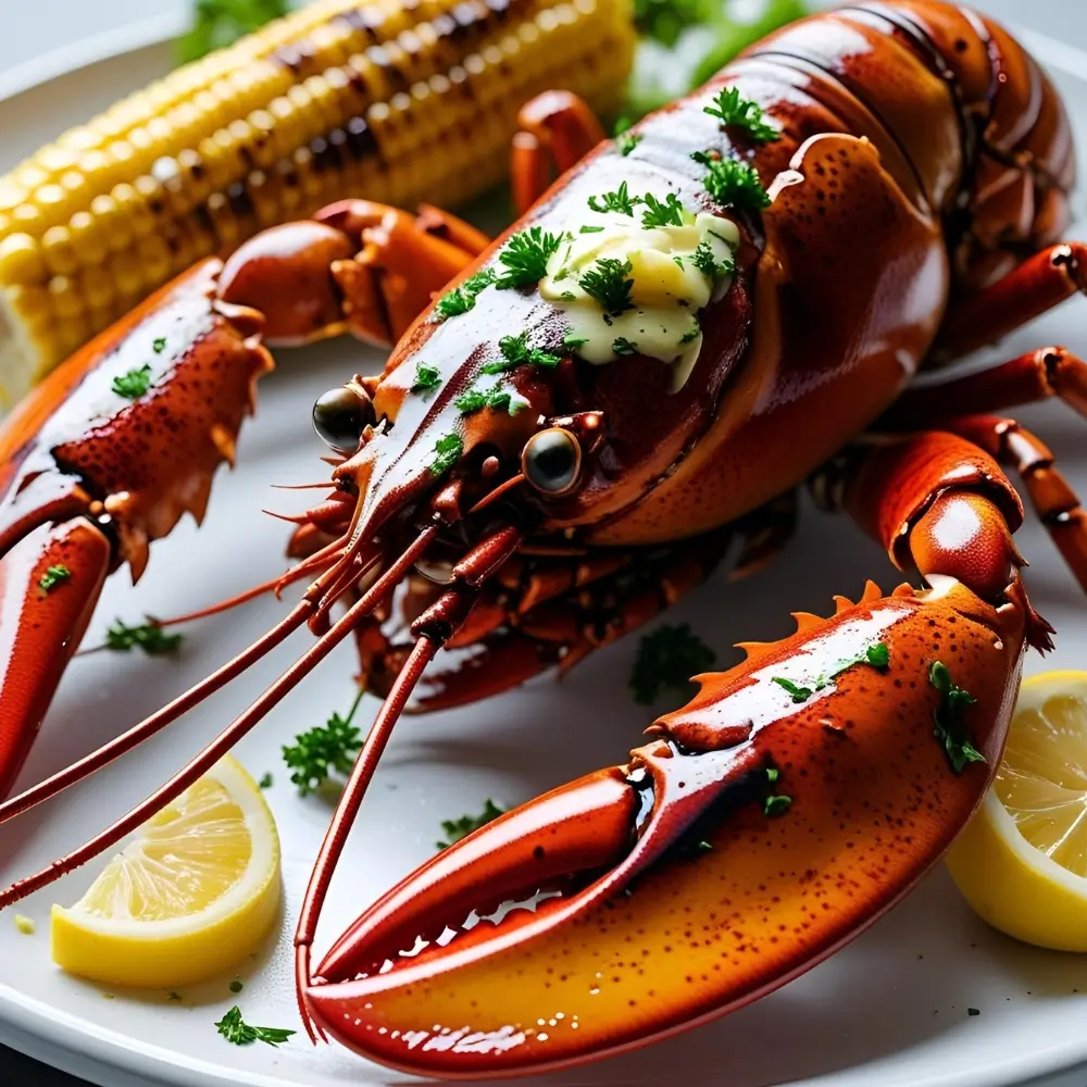 Grilled Lobster With Garlic Butter
