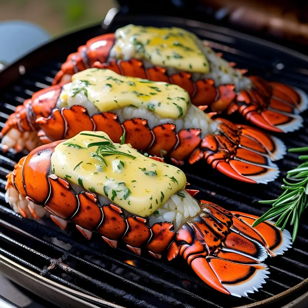 Grilled Lobster Tails With Lemon & Herb Butter