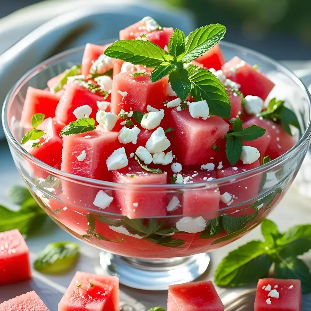 Watermelon Salad With Feta And Mint