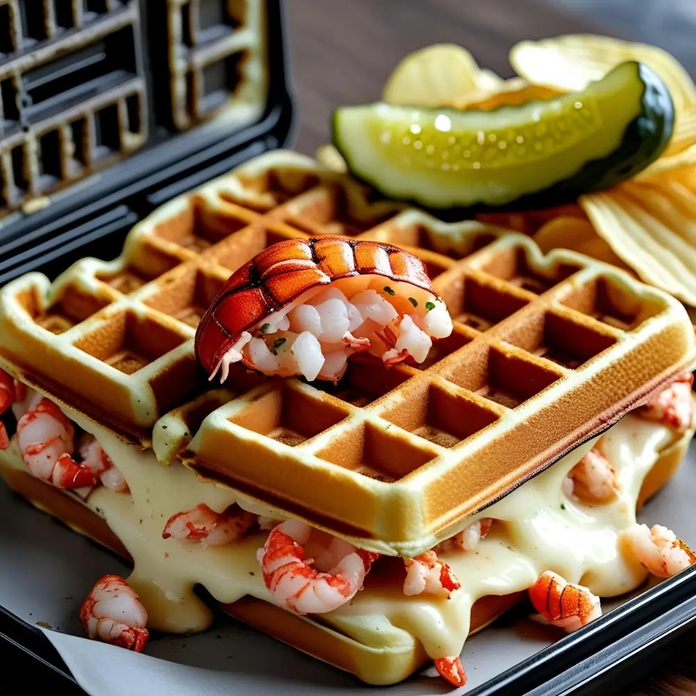 Waffle Iron Lobster Grilled Cheese