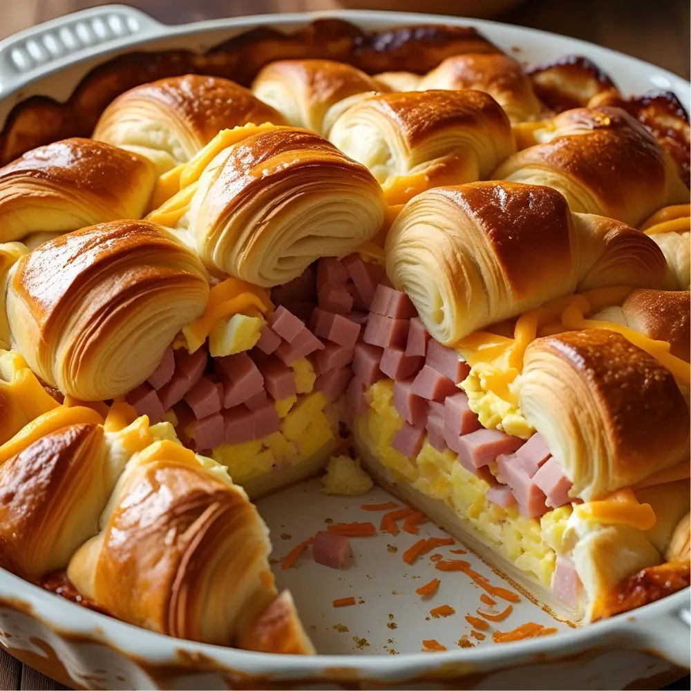 Simple Crescent Roll Breakfast Casserole