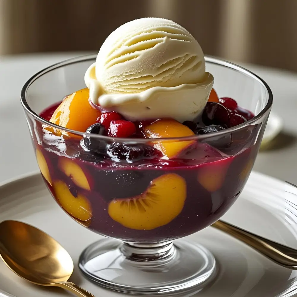 Fruit Sauce With Ice Cream