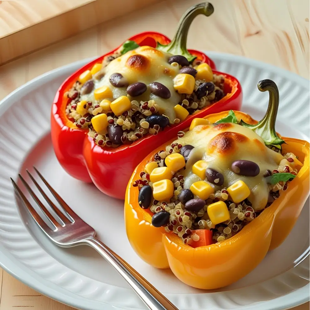 Quinoa And Black Bean Stuffed Peppers