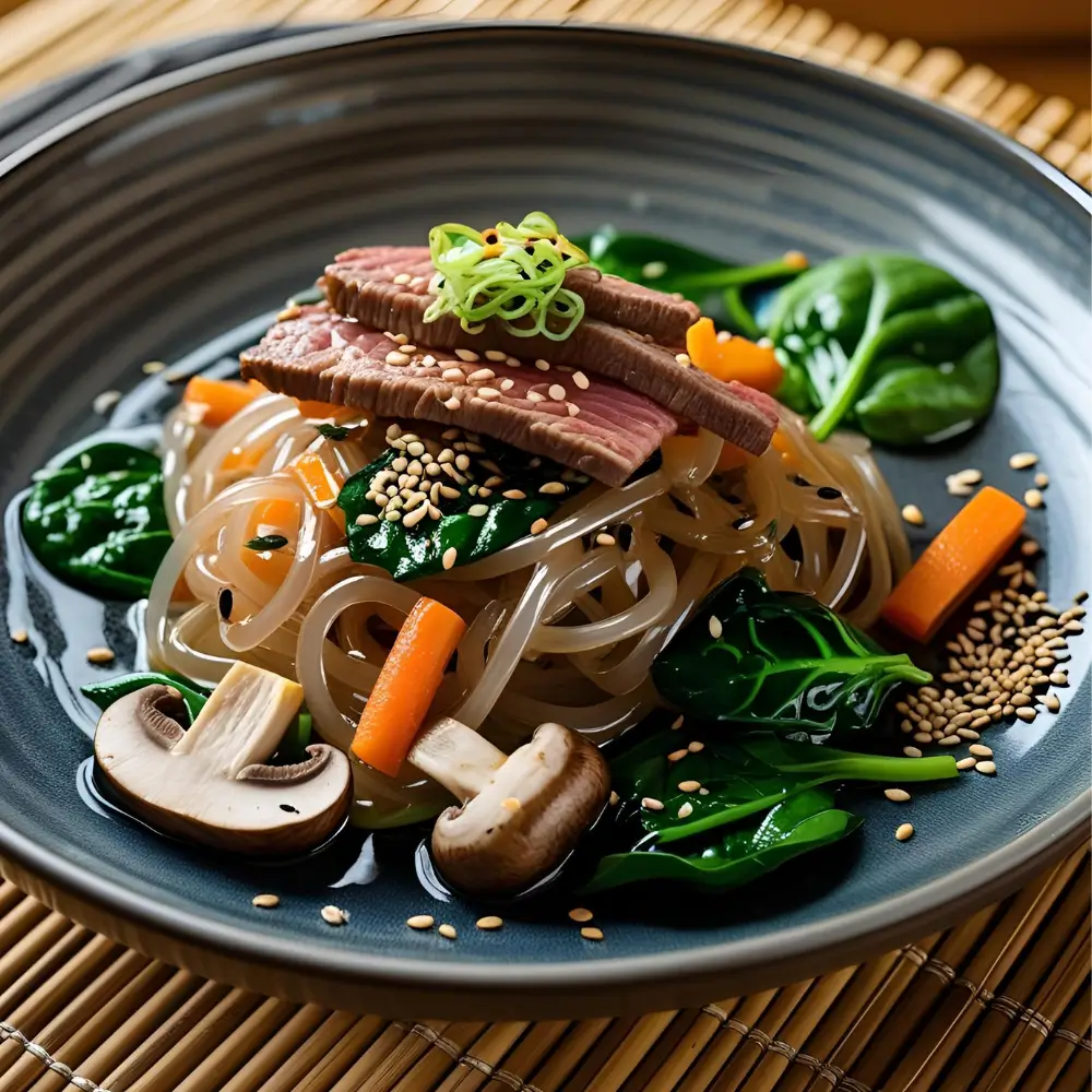 Japchae (Stir-Fried Glass Noodles With Beef)
