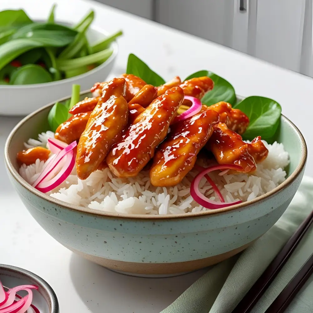Hot Honey Chicken & Rice Bowls
