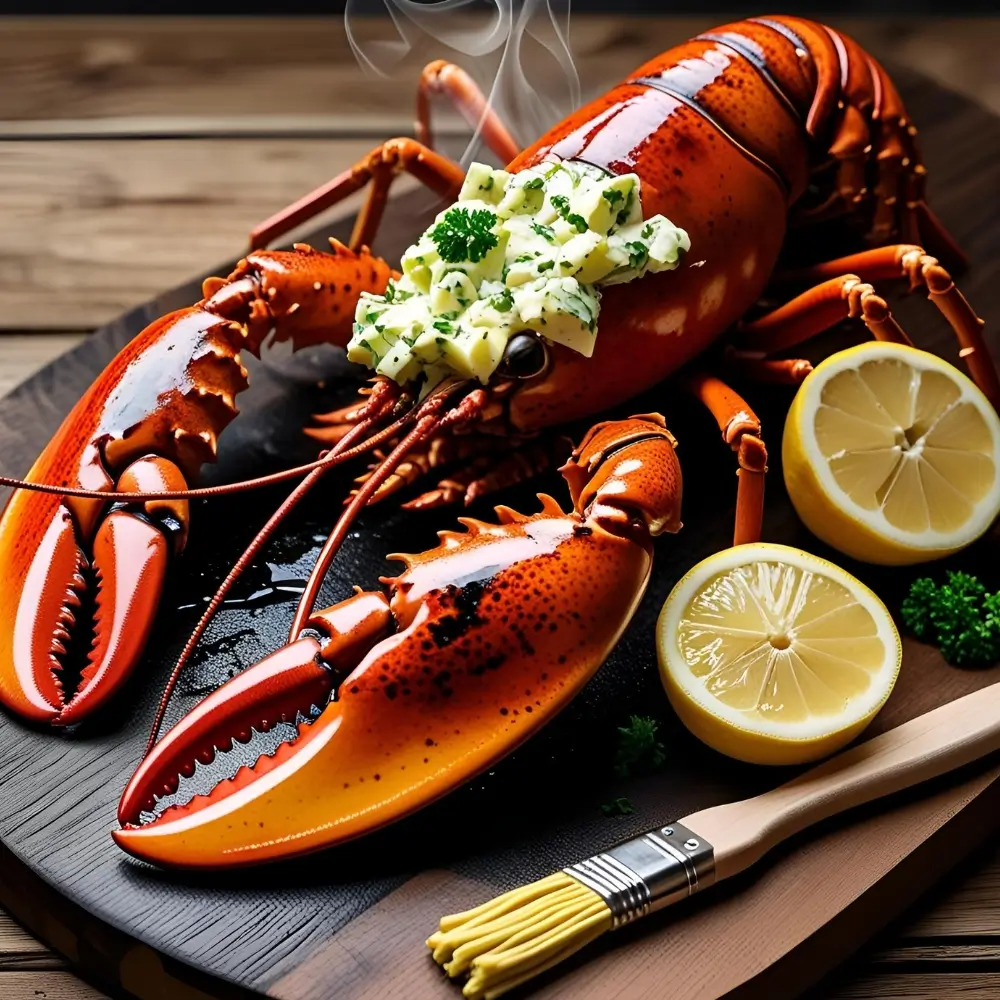 Whole Grilled Lobster With Garlic-Parsley Butter