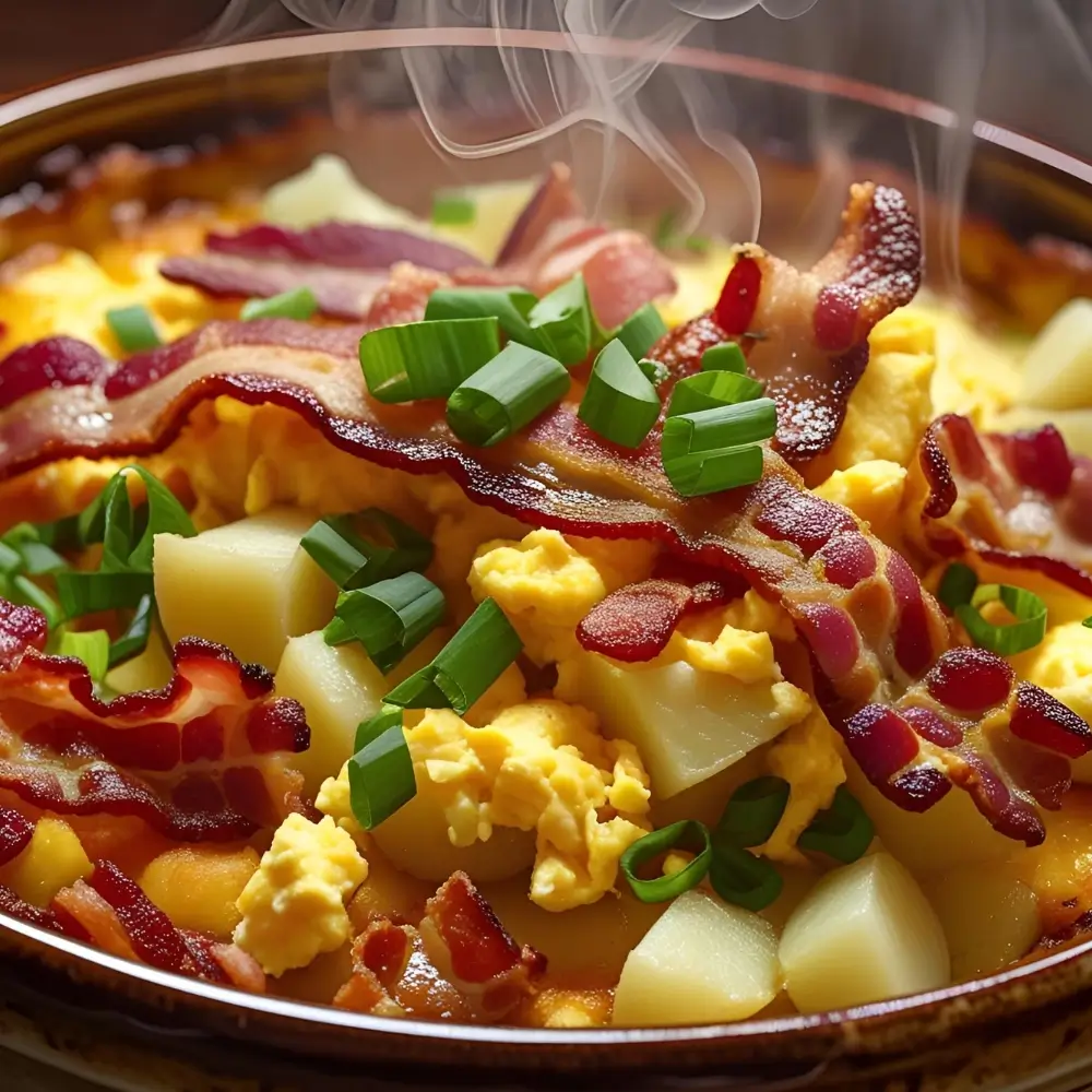 Bacon, Potato, And Egg Casserole