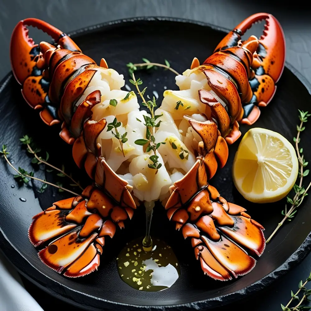 Grilled Lobster Tail With Lemon Garlic Butter