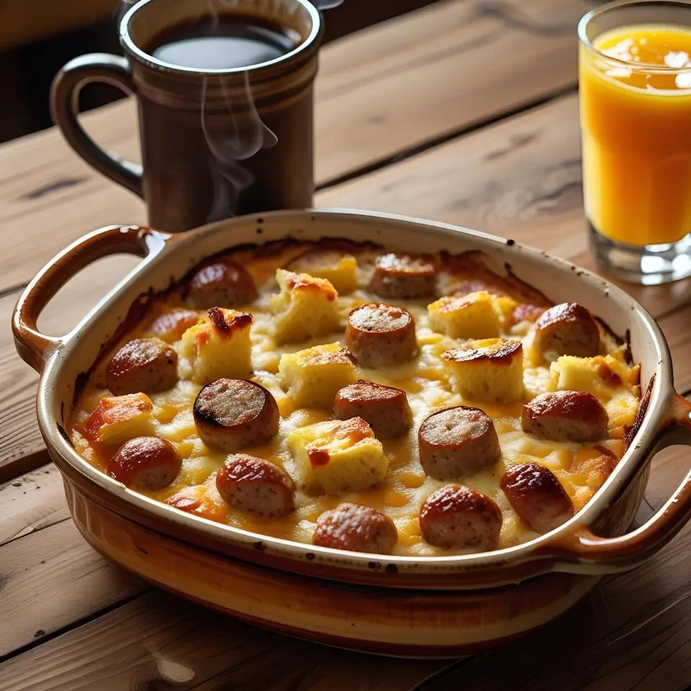 Sausage And Bread Breakfast Casserole