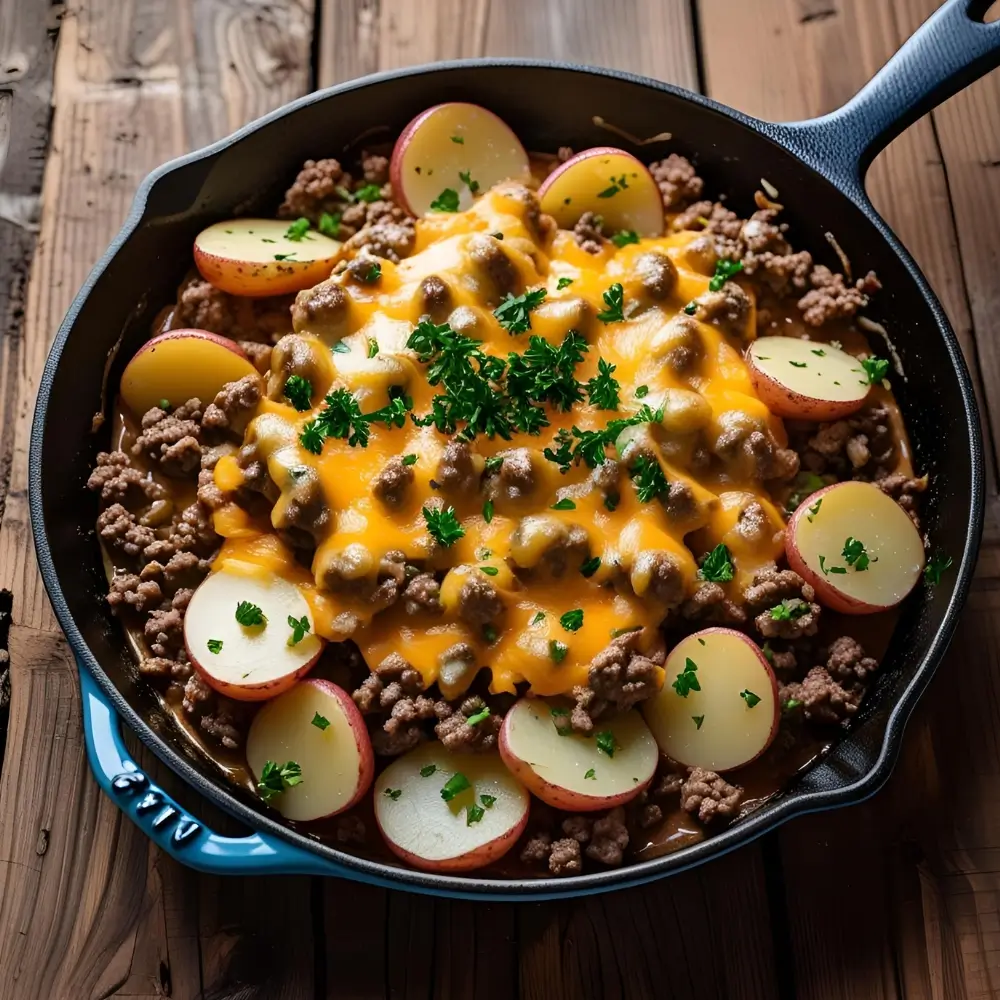  Cheesy Ground Beef And Potatoes