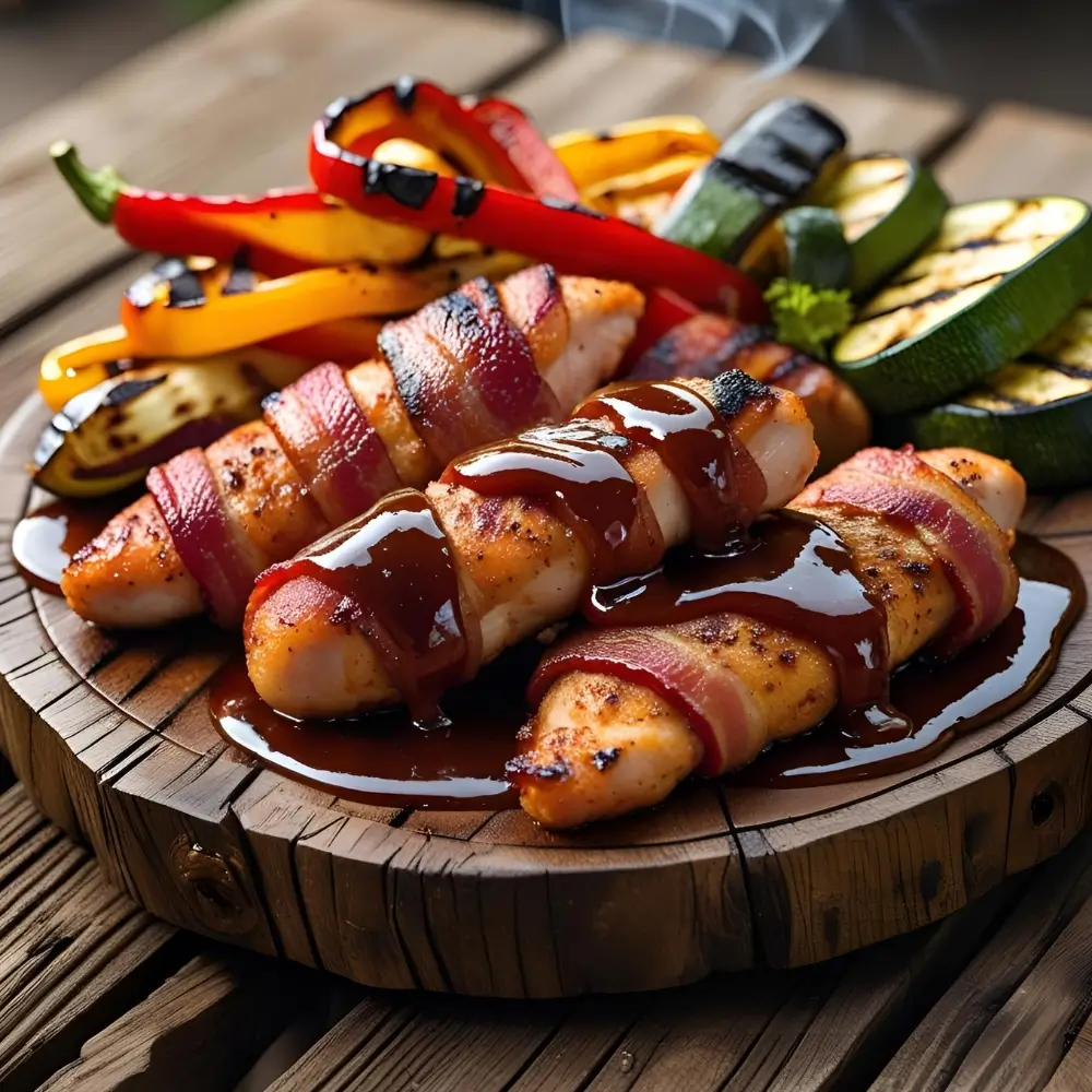 Grilled Bacon-Wrapped Chicken Tenders
