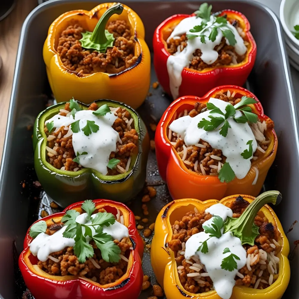 Shawarma Stuffed Peppers
