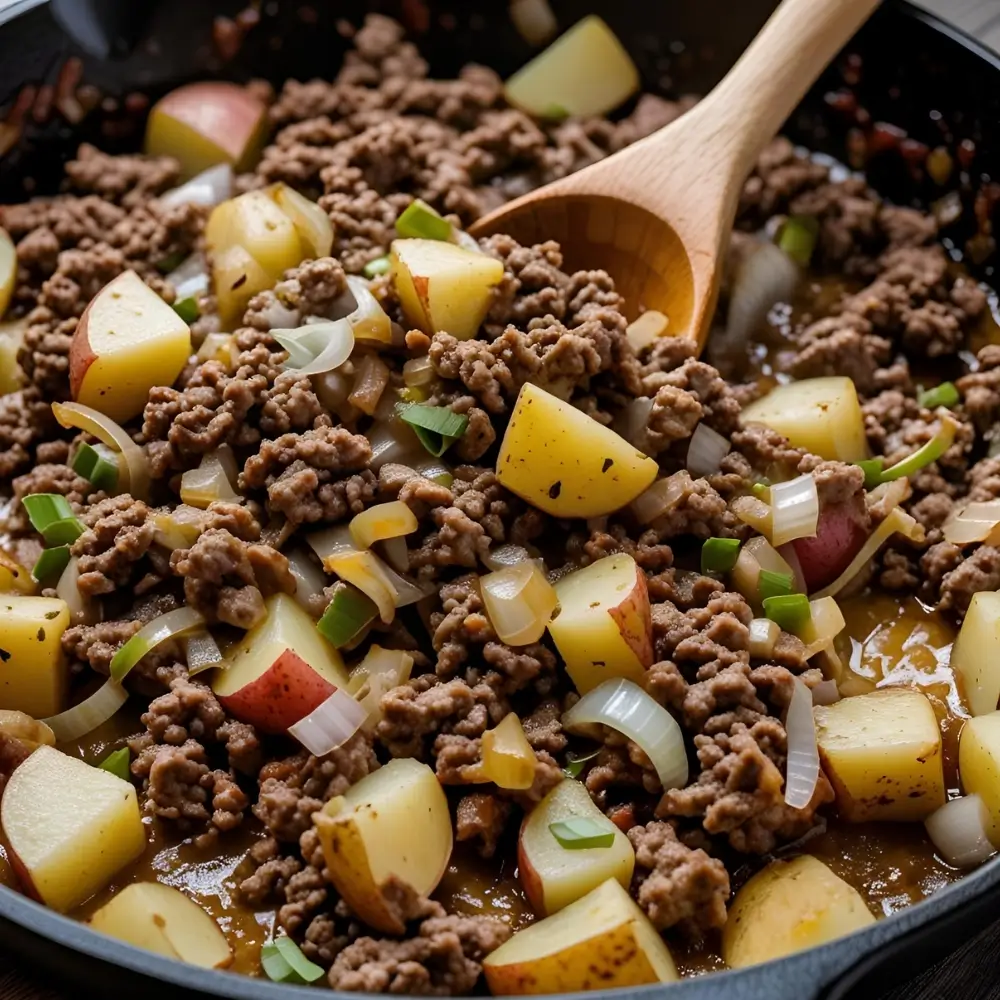 Ground Beef And Potato Skillet