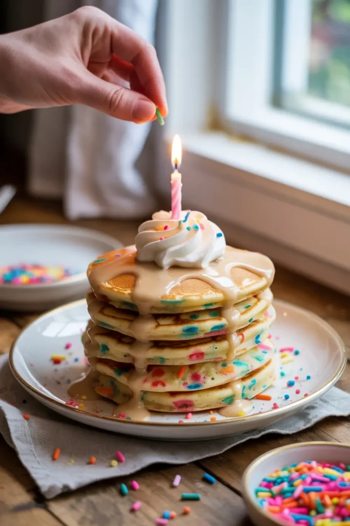 Funfetti Birthday Cake Pancakes